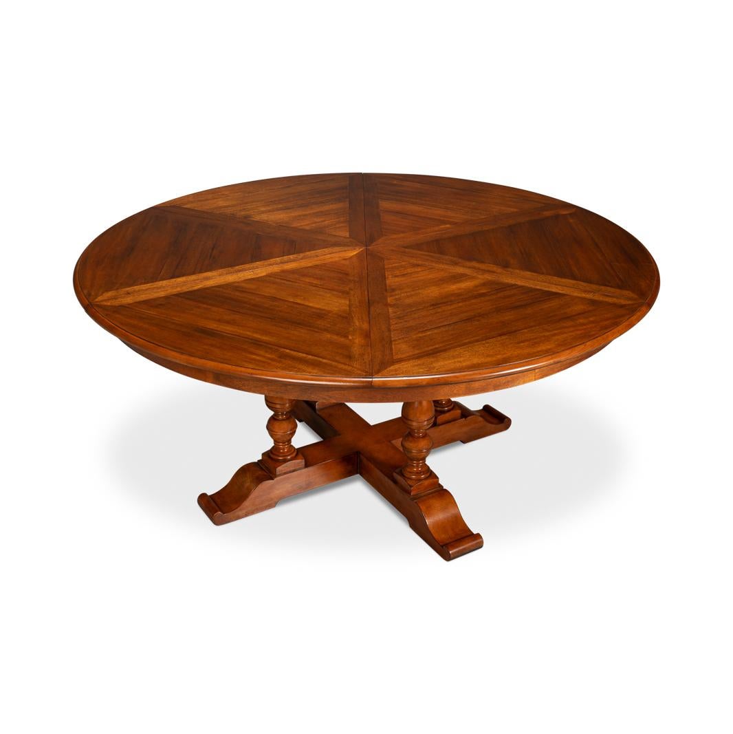 Wood English Round Dining Table - 71.5
