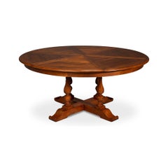 English Round Dining Table - 85.5"