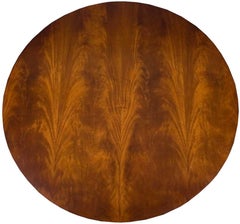 English Round Flame Mahogany Cocktail Coffee Table