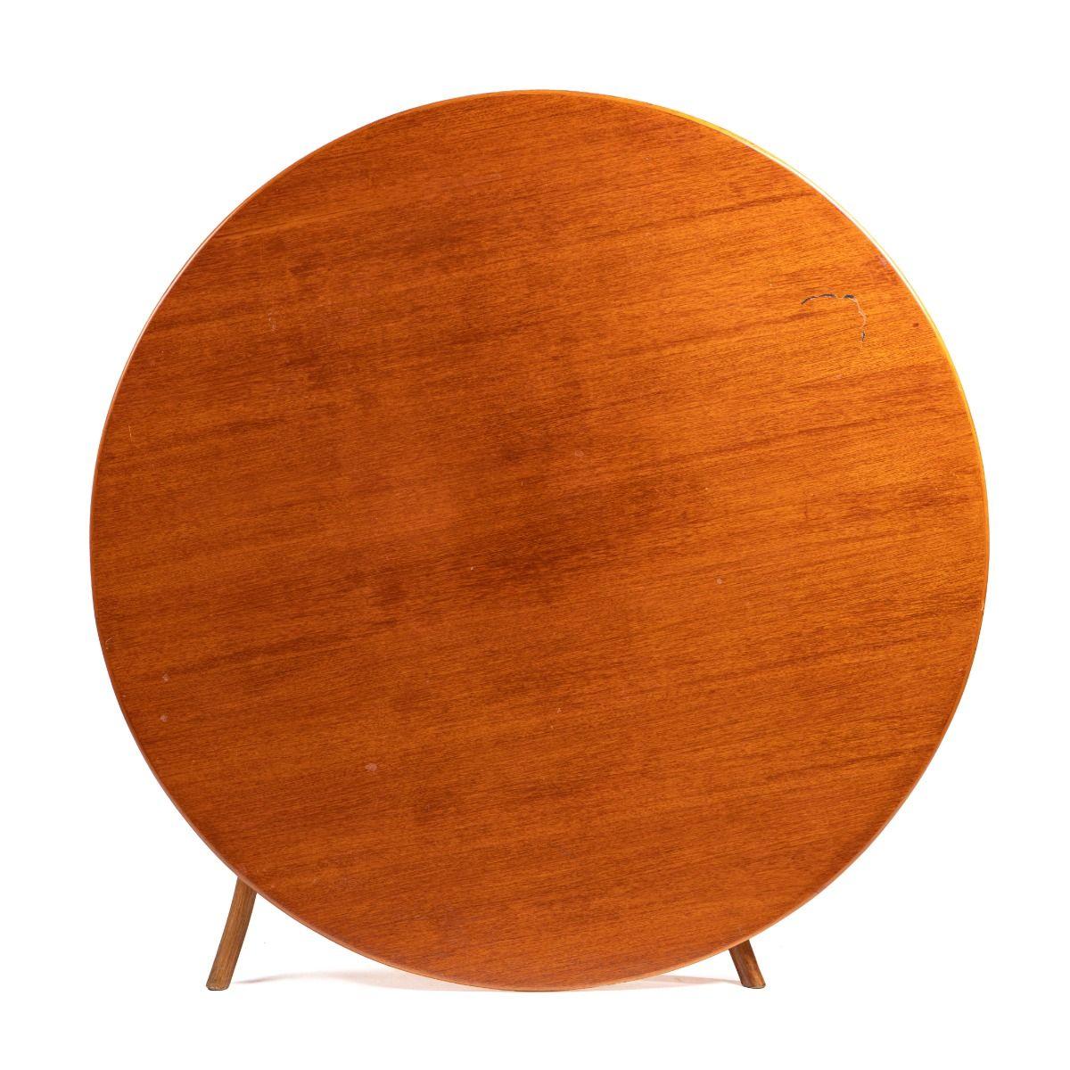 Englischer runder Mahagoni-Esstisch mit Bambusfuß (Sonstiges) im Angebot