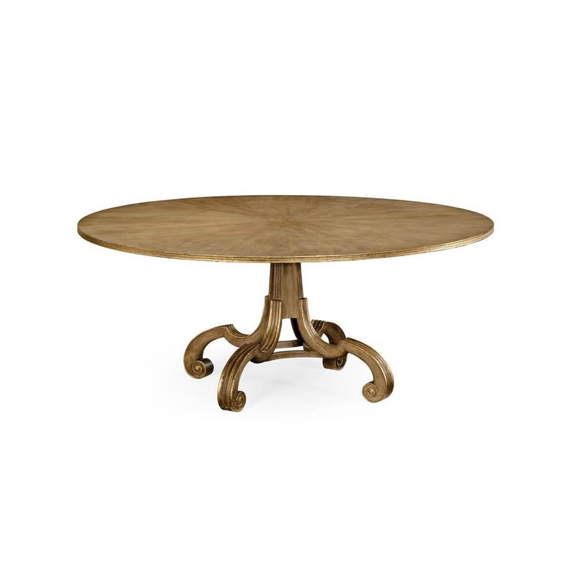 English Round Oak Dining Table In New Condition For Sale In Westwood, NJ