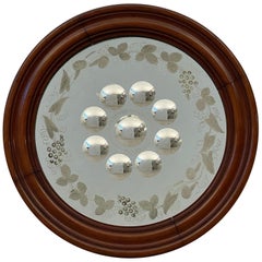 English Round Sorcerer's or Bullseye Convex Mirror (Diameter 15)