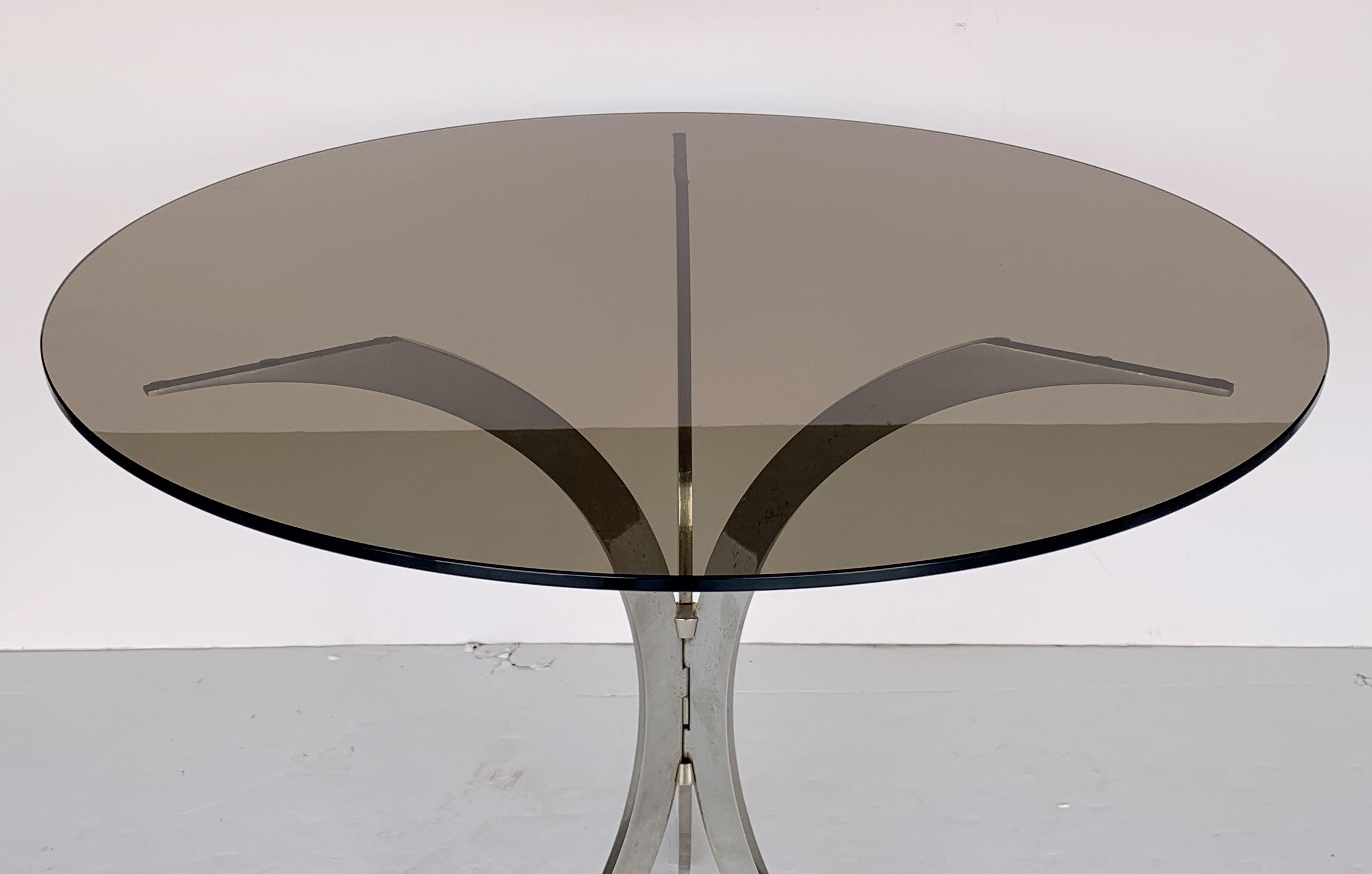 round table with metal legs