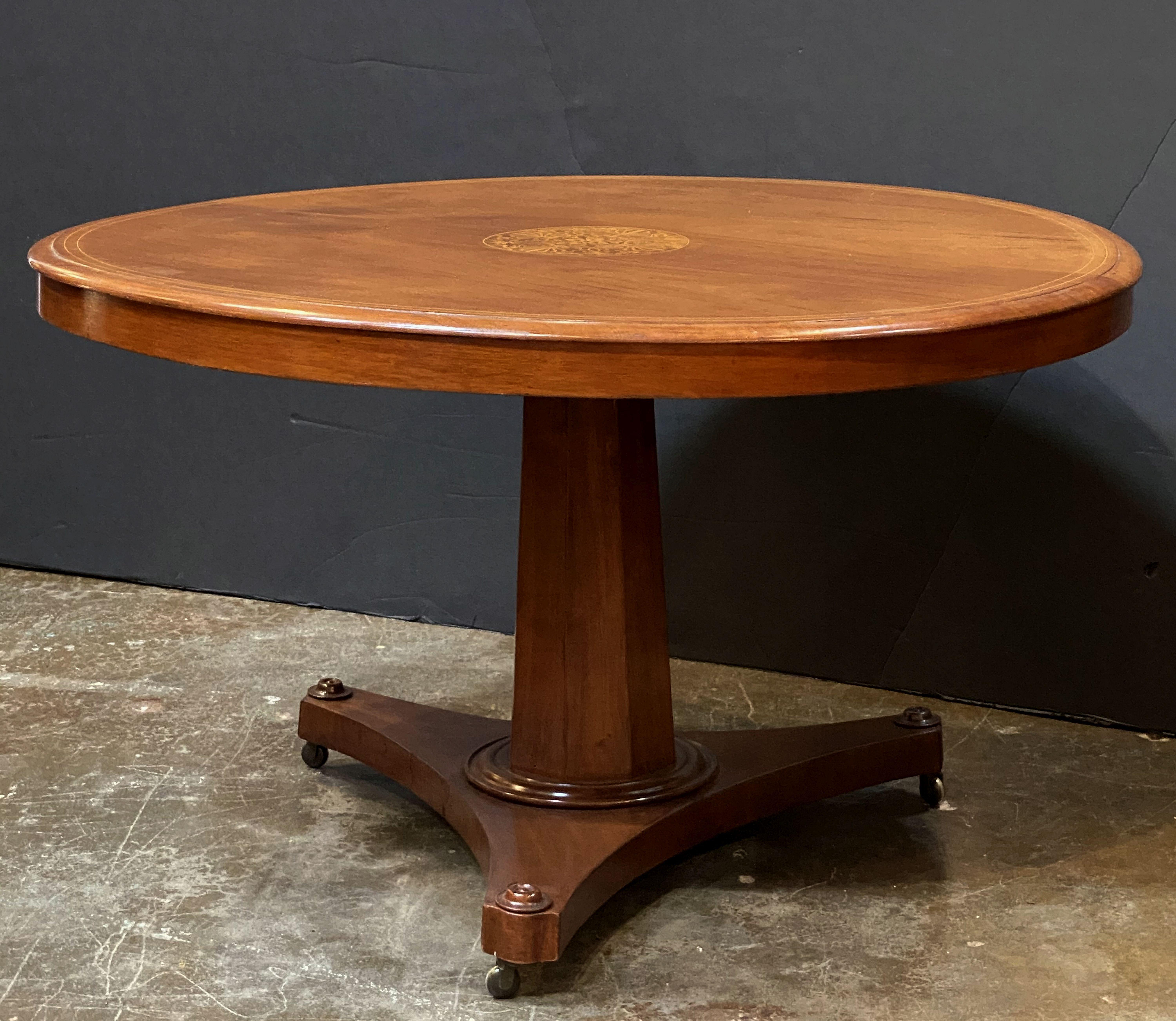 English Round Tilt-Top Center or Breakfast Table of Mahogany 5