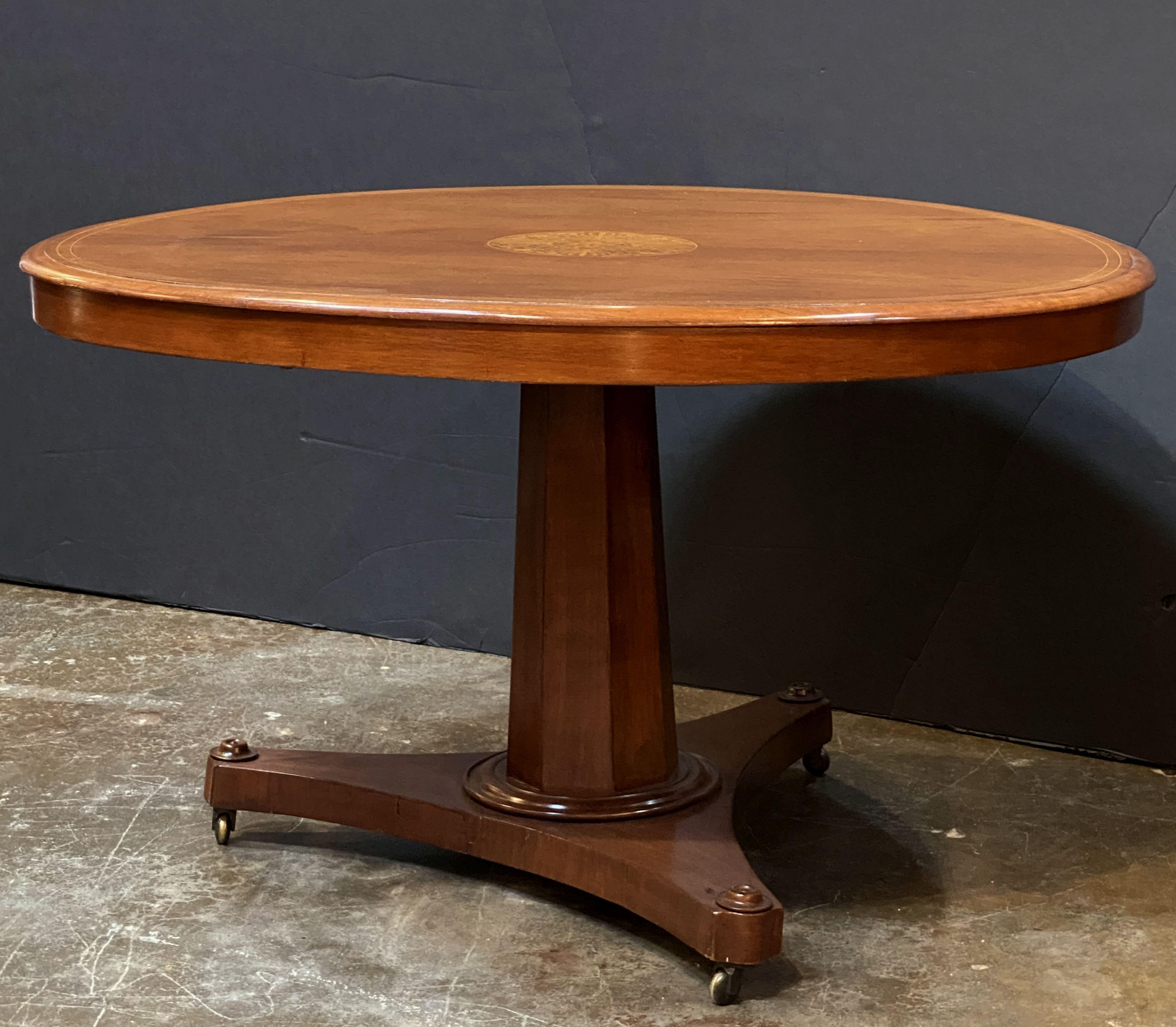 English Round Tilt-Top Center or Breakfast Table of Mahogany 6
