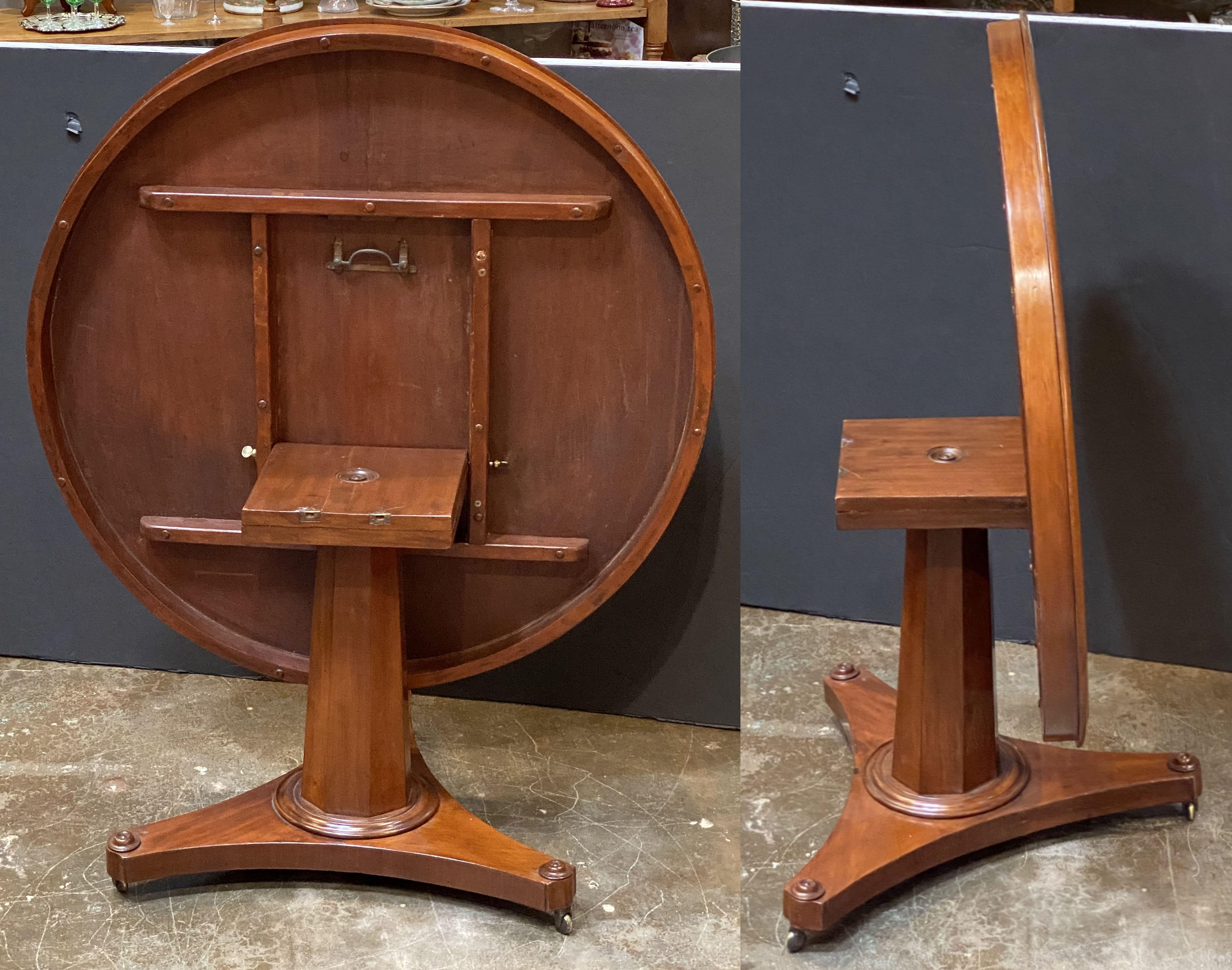 English Round Tilt-Top Center or Breakfast Table of Mahogany 13