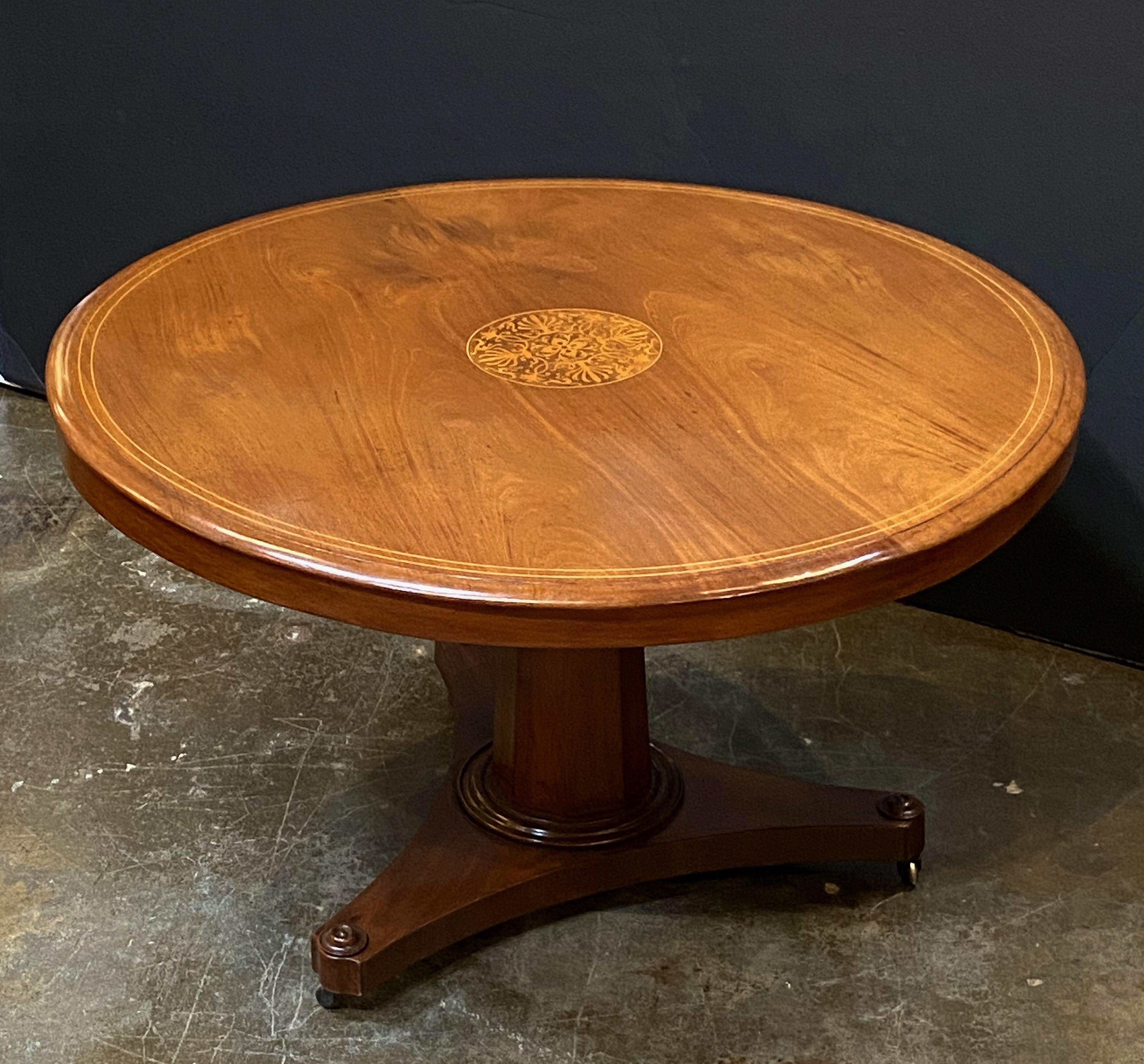 English Round Tilt-Top Center or Breakfast Table of Mahogany 3