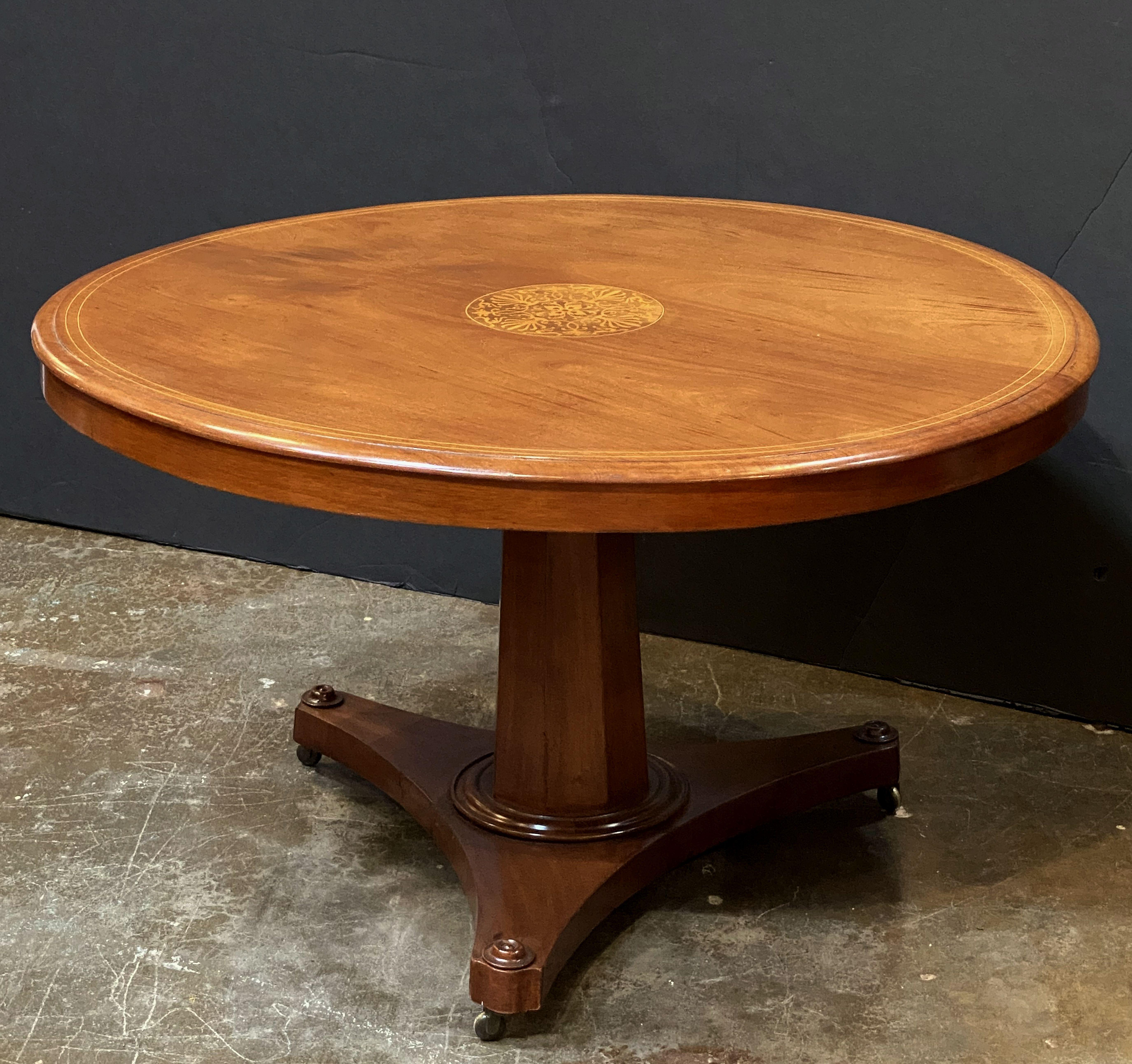 English Round Tilt-Top Center or Breakfast Table of Mahogany 4