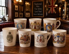 English Royal Coronation & Commemorative Collection of Seven Porcelain Cups