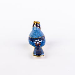 English Royal Crown Derby 24K Gold Porcelain Desk Paperweight Blue Jay Bird