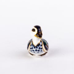 English Royal Crown Derby 24K Gold Porcelain Desk Paperweight Duck