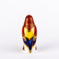 English Royal Crown Derby 24K Gold Porcelain Paperweight Bee-Eater Bird
