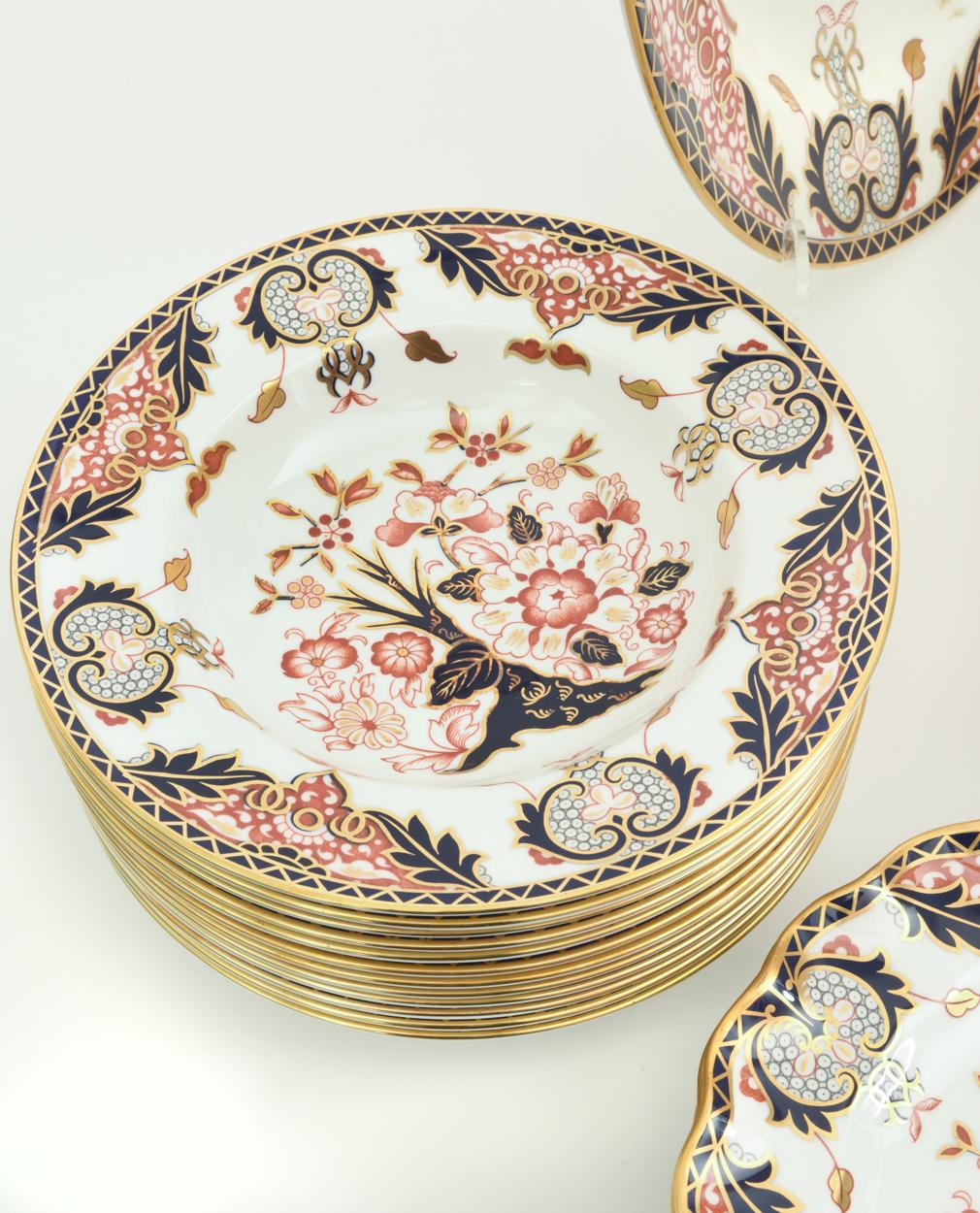 English Royal Crown Derby Complete Service for Twelve People 5