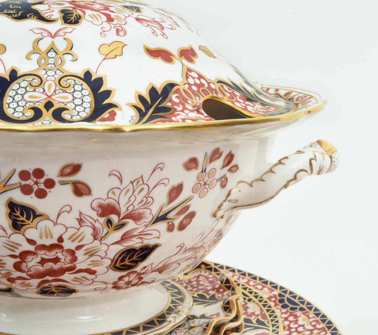 English Royal Crown Derby Complete Service for Twelve People 6