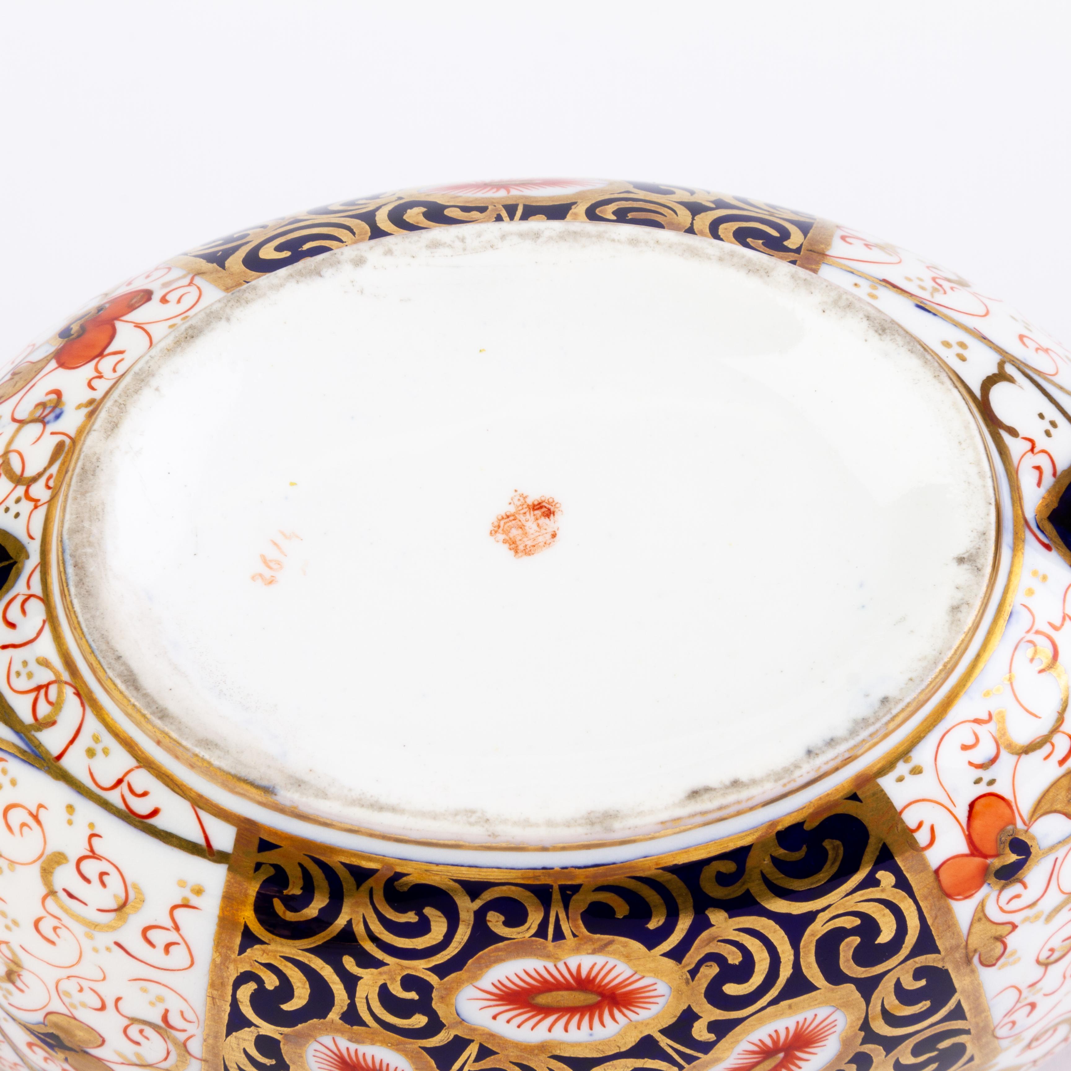 English Royal Crown Derby Imari Fine Gilt Porcelain Lidded Teapot 2
