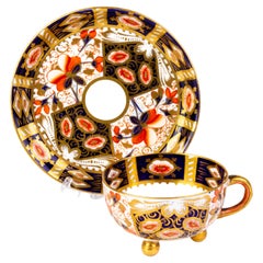 English Royal Crown Derby Imari Fine Gilt Porcelain Teacup & Saucer