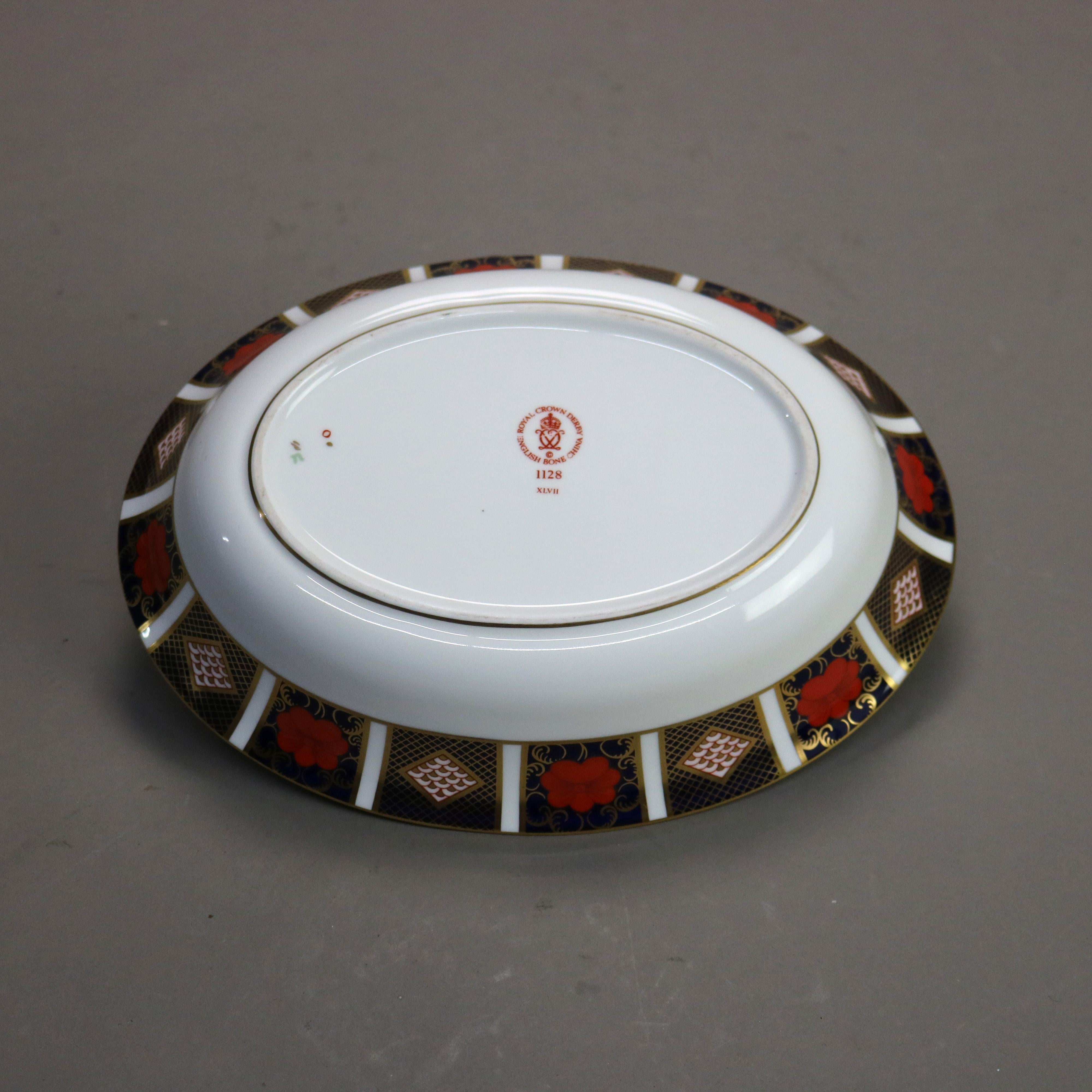 20th Century English Royal Crown Derby Old Imari Bone China Gilt Vegetable Bowls with Seals