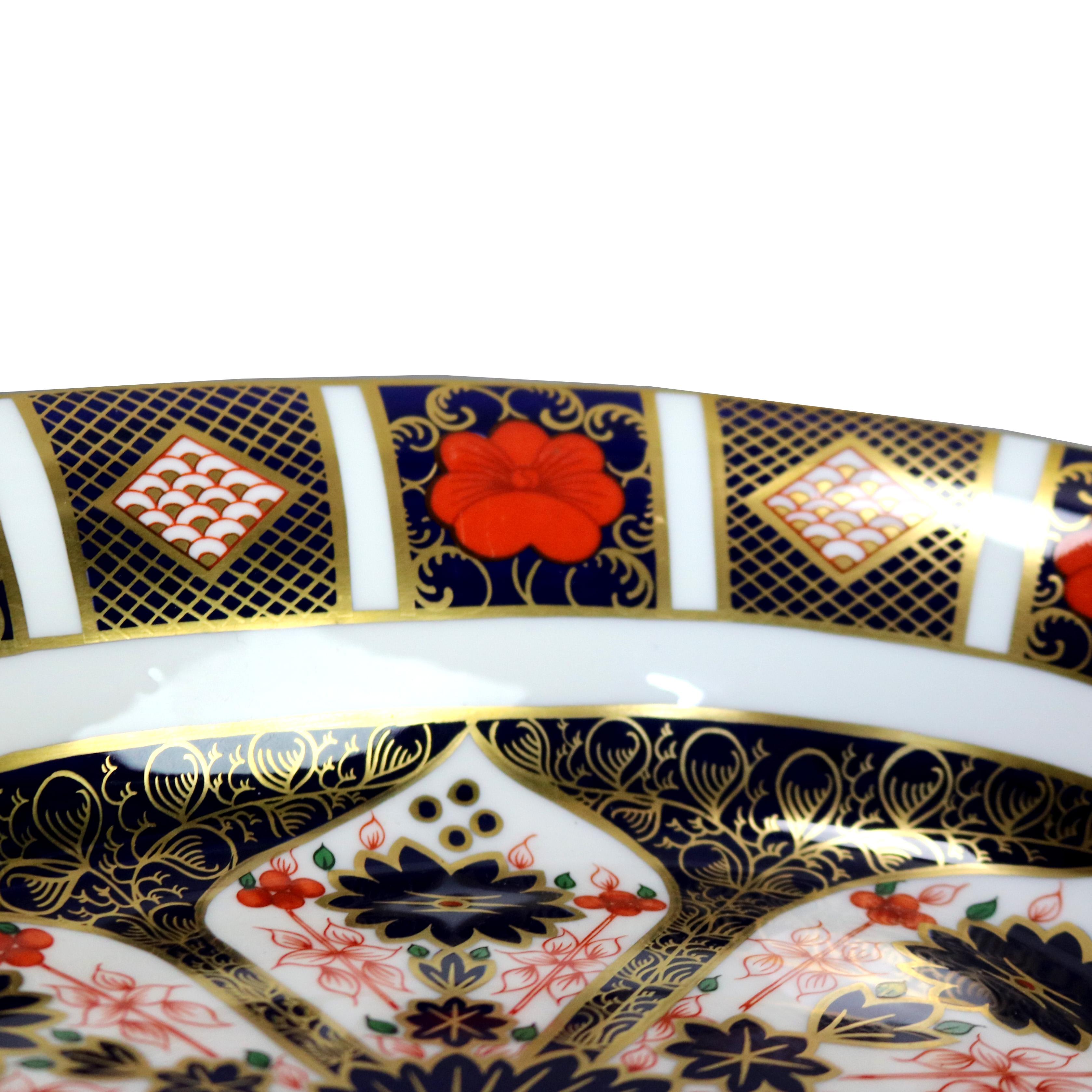 English Royal Crown Derby Old Imari Bone China Gilt Vegetable Bowls with Seals 2