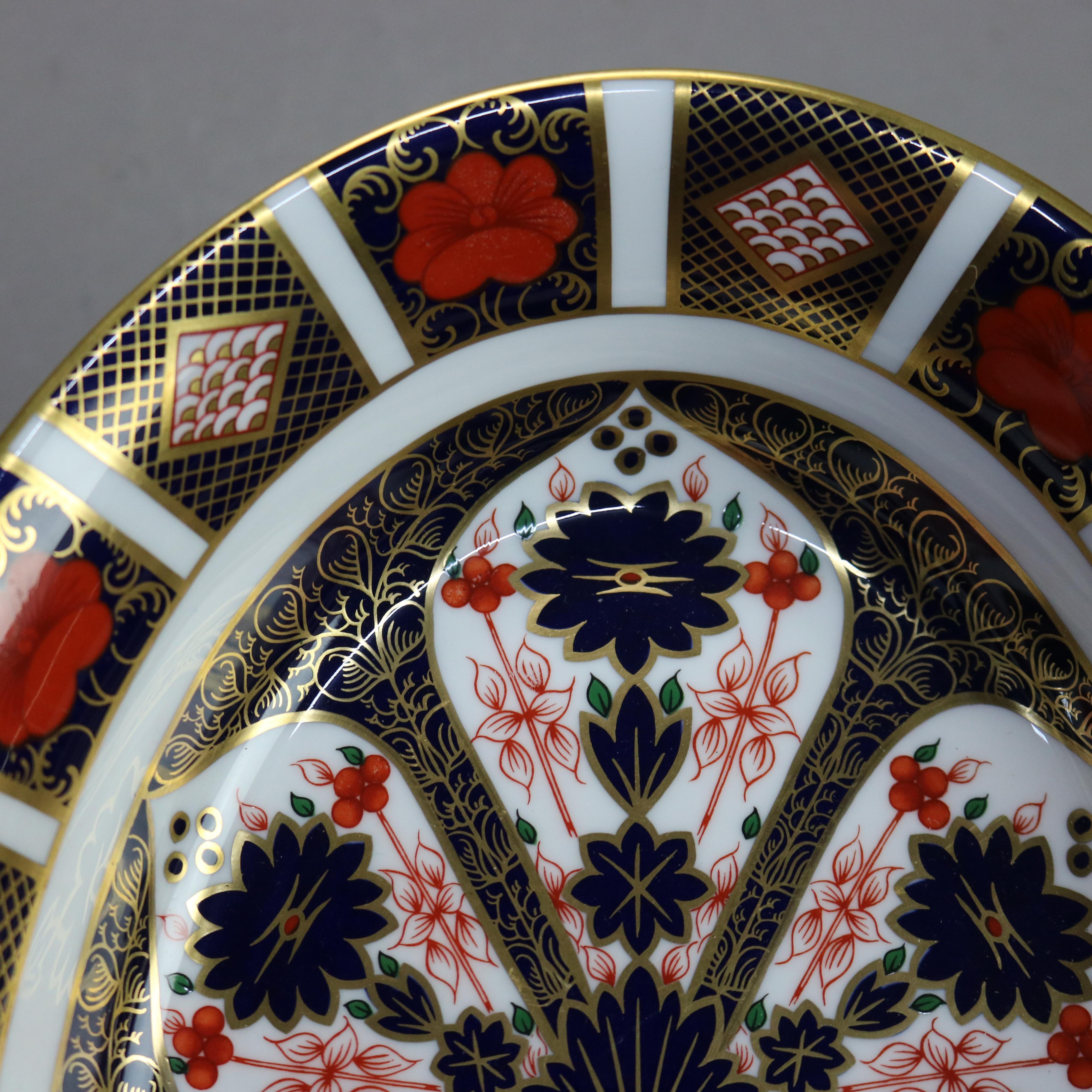 English Royal Crown Derby Old Imari Bone China Gilt Vegetable Bowls with Seals 3