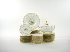 English Royal Crown Derby Porcelain Dinner Service / 16 People