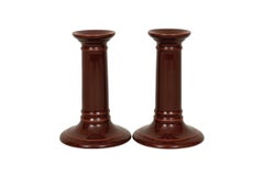 English Royal Doulton Ceramic Candle Holders - a Pair