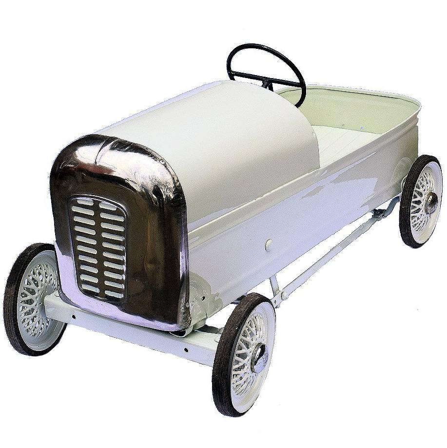 Professionally restored is this royal prince pedal car by the English peddle car company Triang. Dating to the early 1950s this child’s pedal car is an absolute delight. Resprayed in 'heritage cream' the finish is as good as you could hope for on a