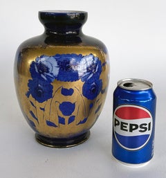 English Royal Staffordshire Flow-Blue Ironstone Vase "irene" Pattern