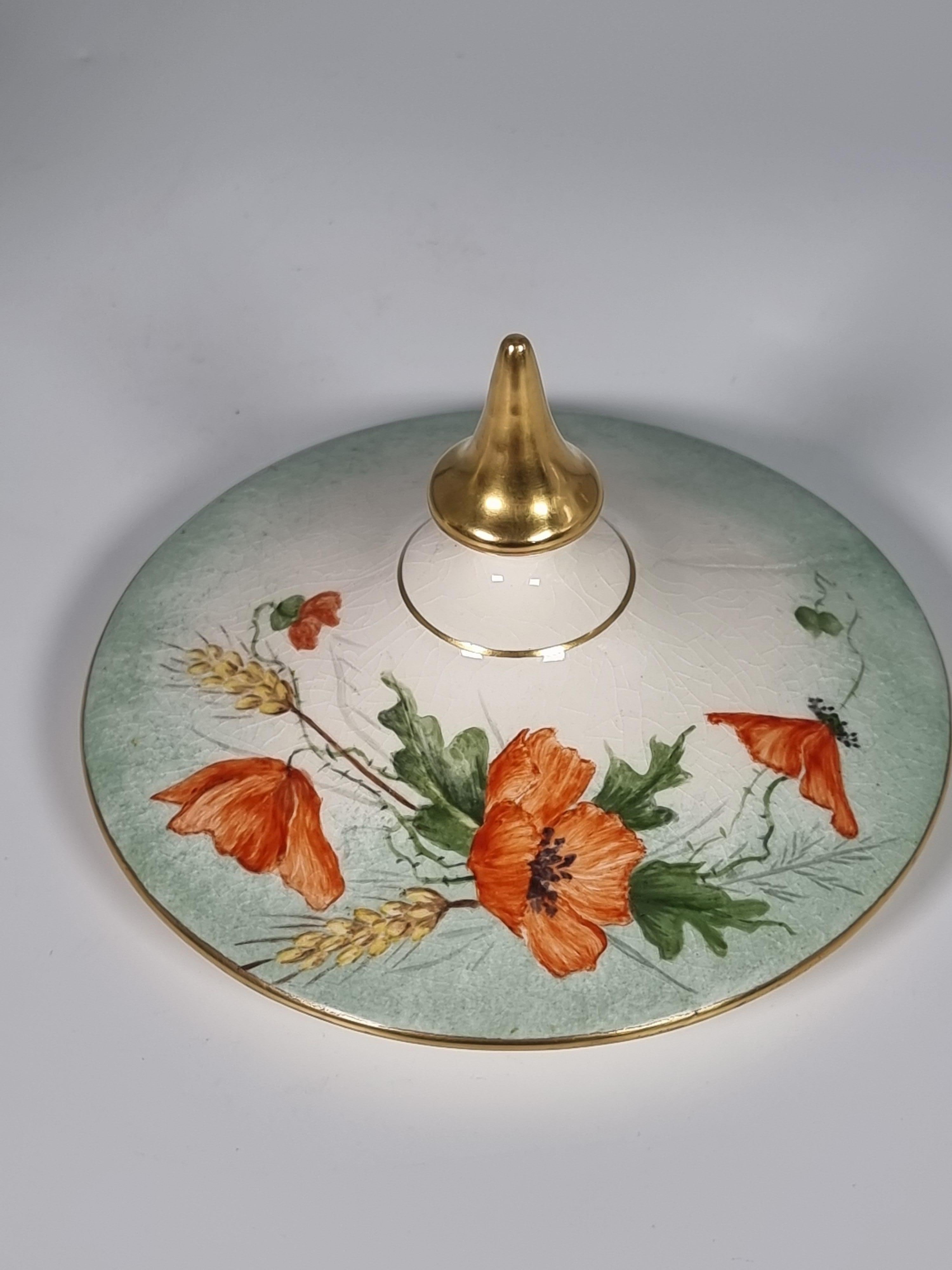 English Royal Winton hand painted vase and cover, Art Deco, circa 1930 For Sale 9