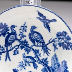 English Royal Worcester Asiatic Pheasants Porcelain Plate 18th Century