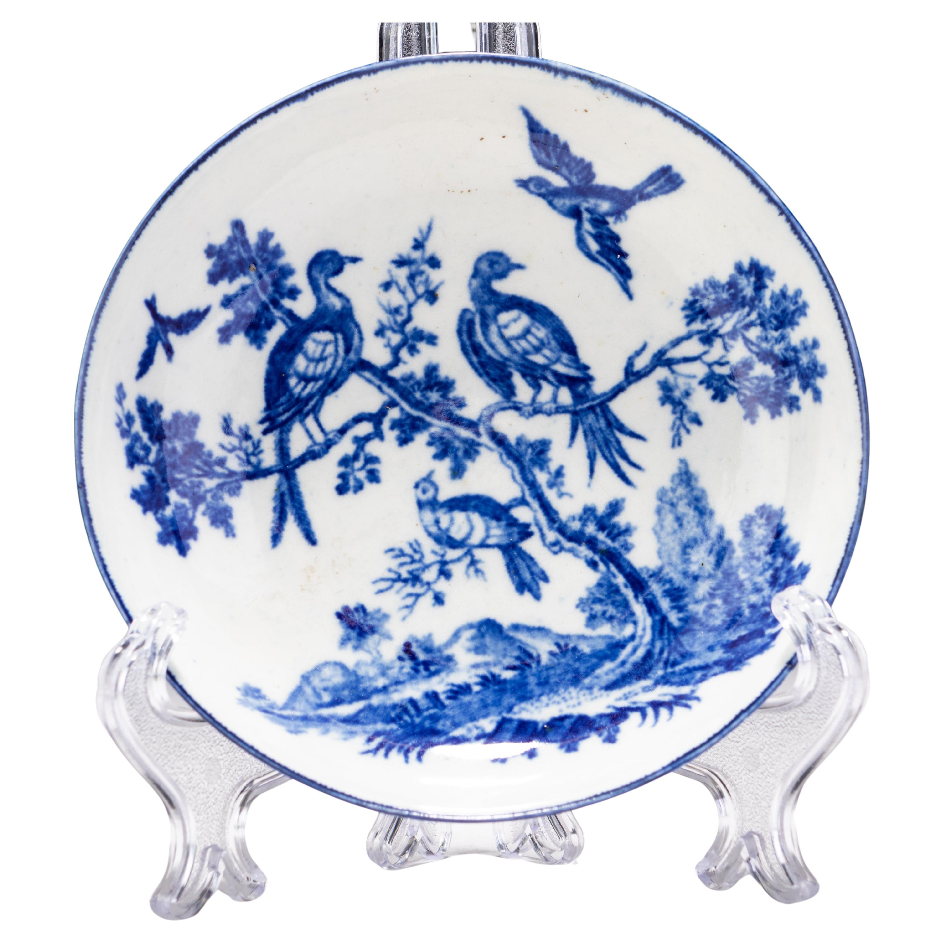 English Royal Worcester Asiatic Pheasants Porcelain Plate 18th Century  For Sale