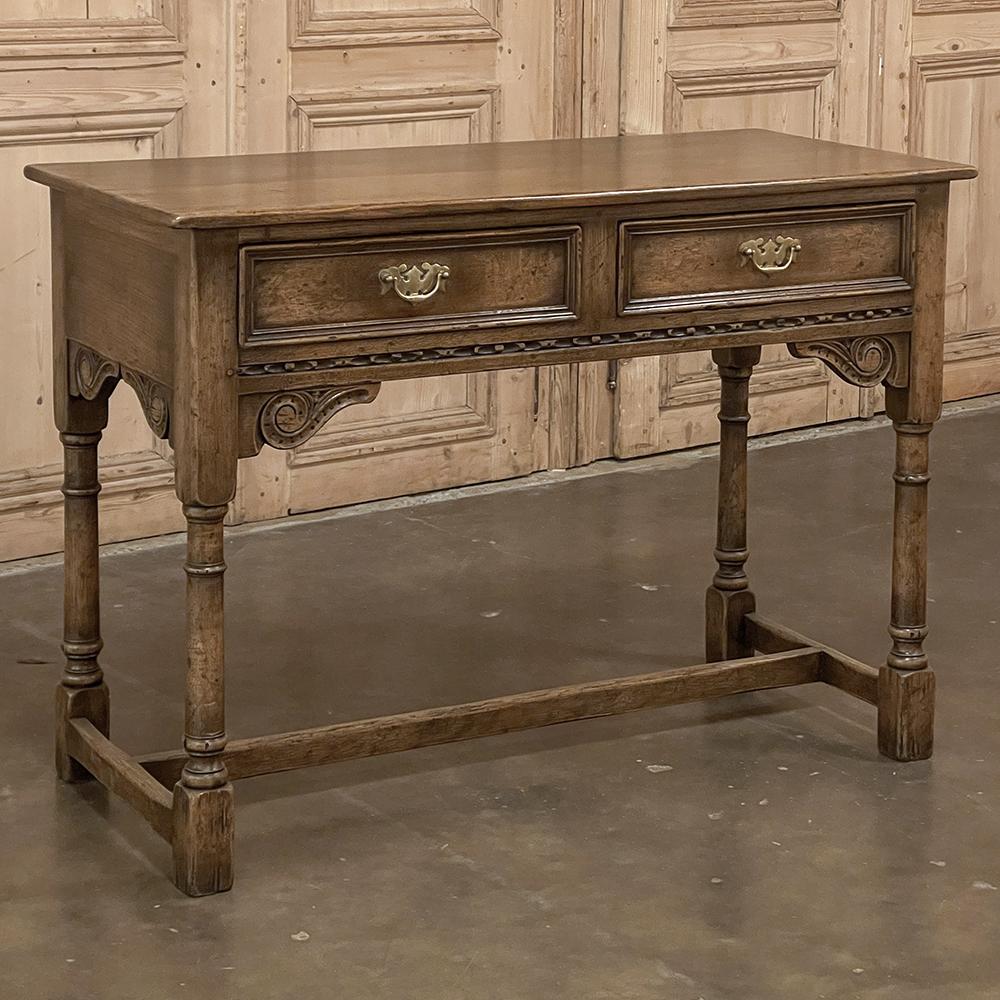 Hand-Crafted English Rustic Antique Side Table For Sale