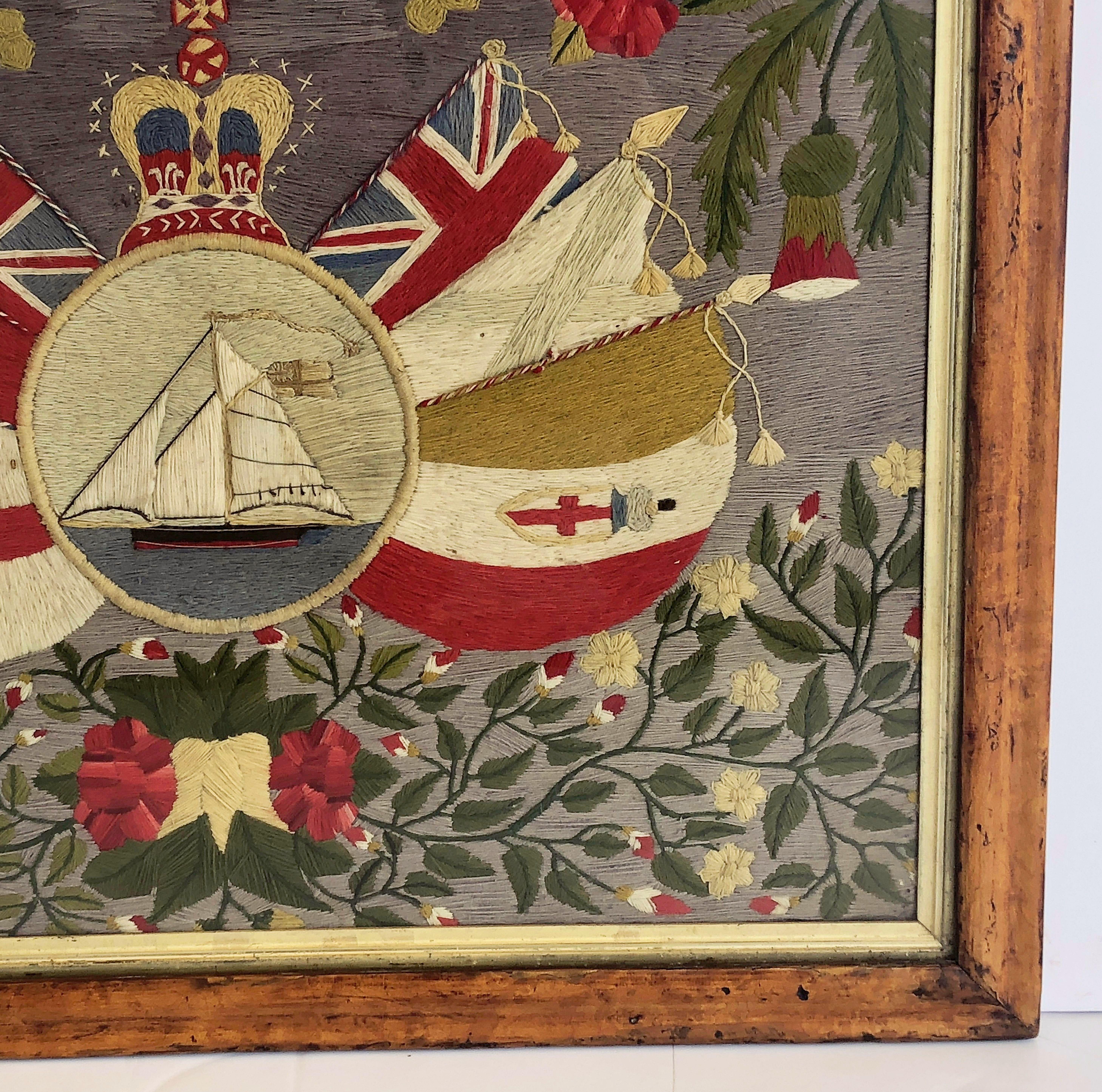 Birdseye Maple English Sailor's Woolwork or Woolie of a Sailing Ship ‘Crimean War Era’