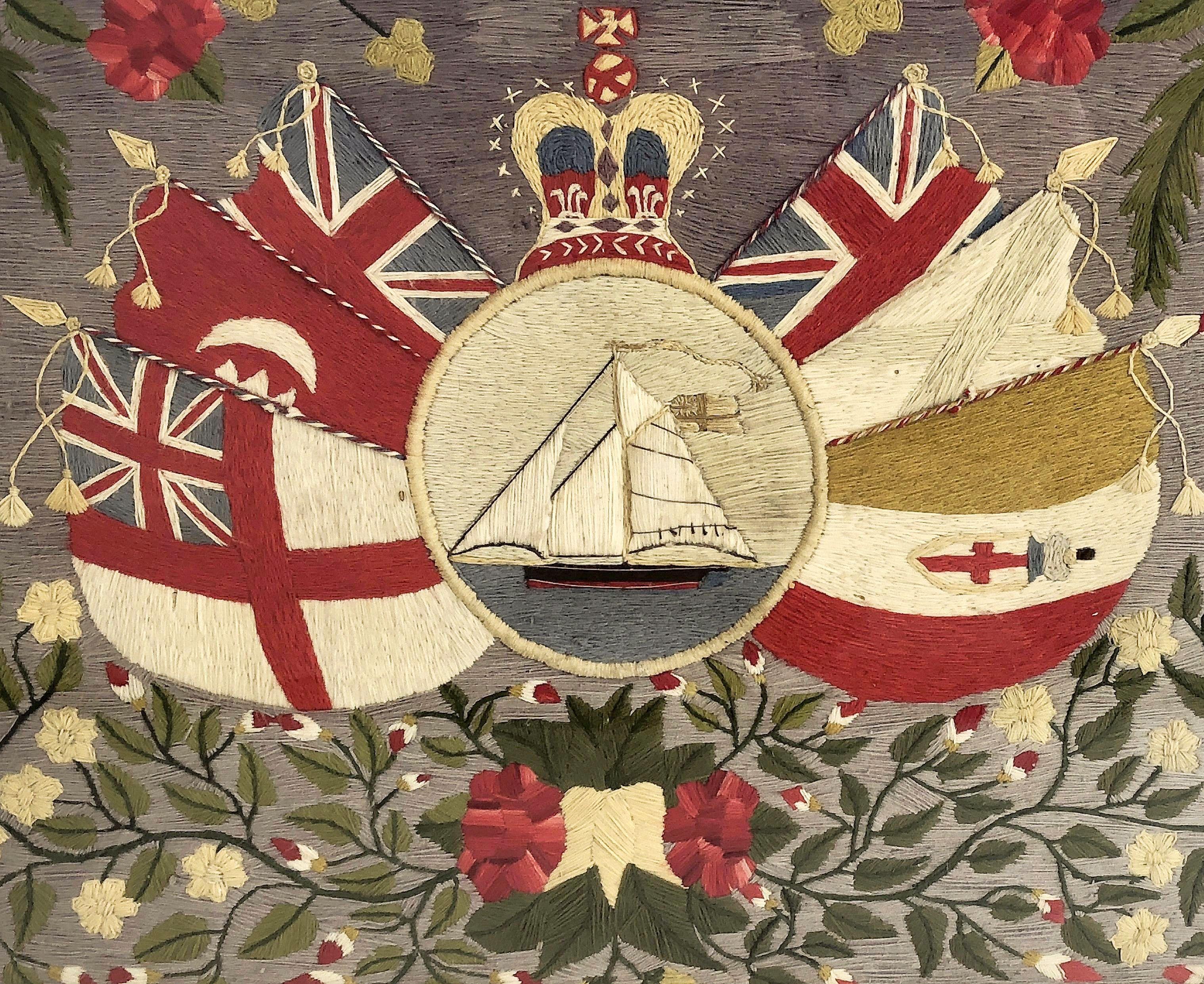 English Sailor's Woolwork or Woolie of a Sailing Ship ‘Crimean War Era’ 1
