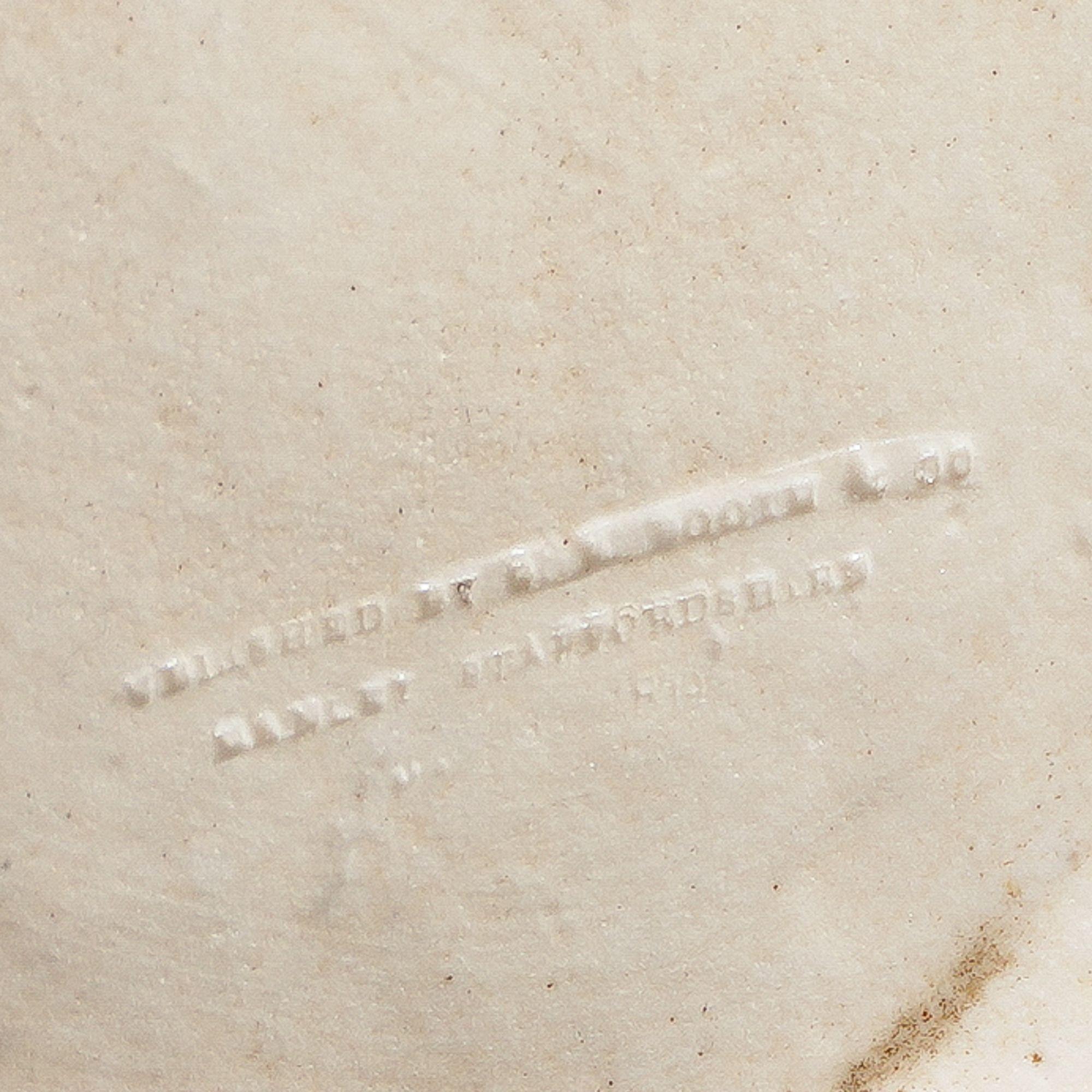 Englische Salzglasierte Wasserflasche aus weißem Steingut von G.R. Booth's & Co, 1839-1844 im Angebot 7