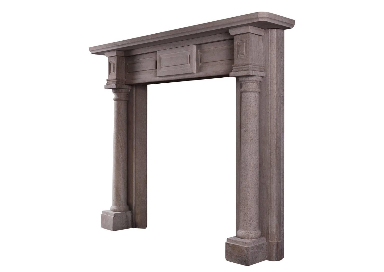 English Sandstone Fireplace in the Georgian Style For Sale 1
