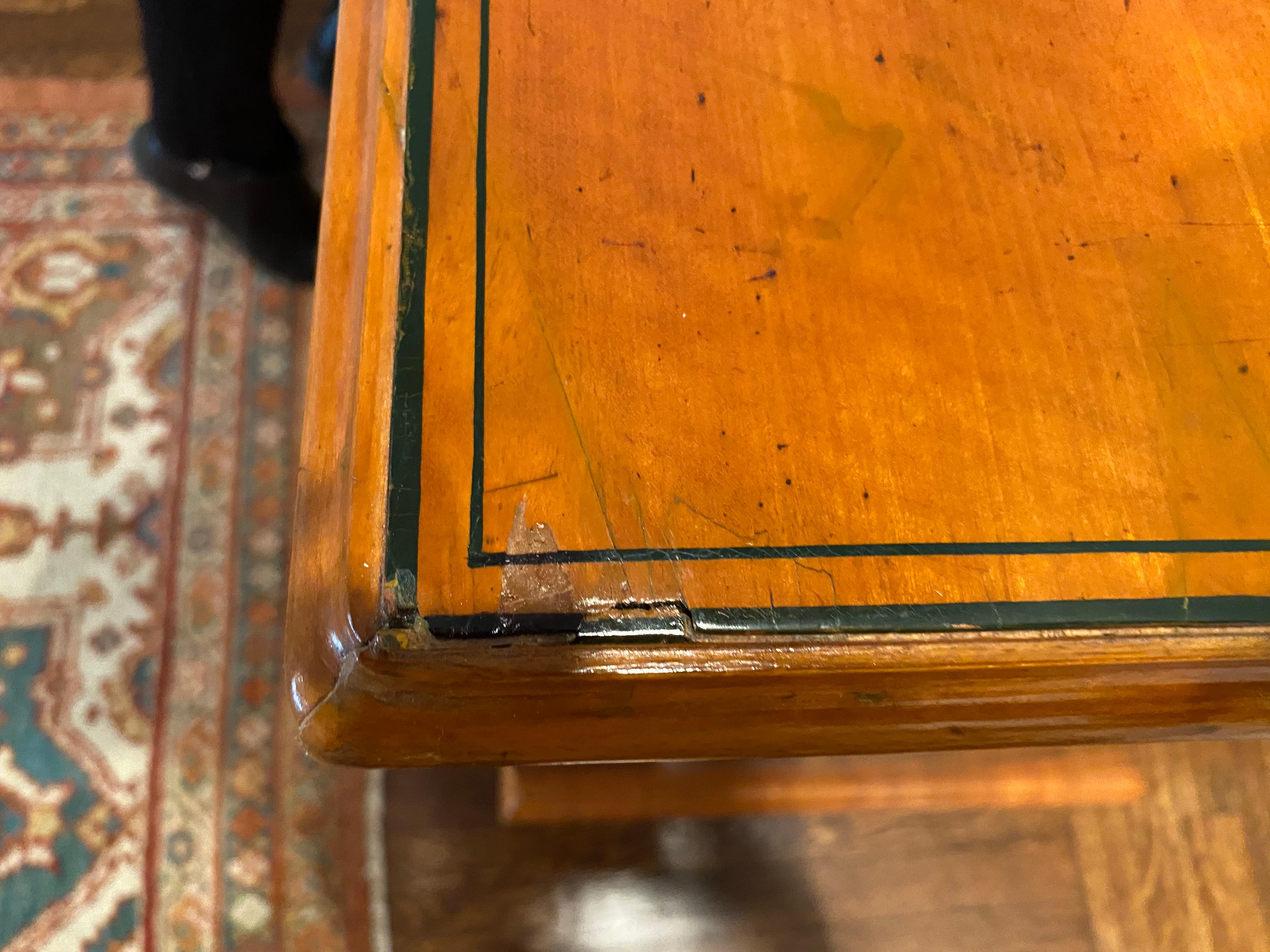 English Satinwood Chest of Drawers with Painted Floral Drawers, circa 1910 In Good Condition In Southampton, NY