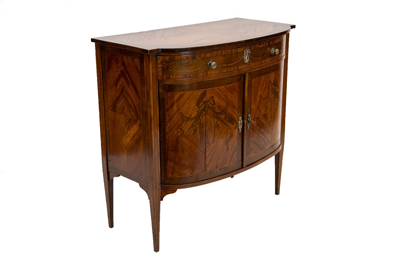 English Satinwood Console Cabinet For Sale 1