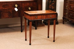 English Satinwood Inlaid Console Table with Shell Marquetry Inlay