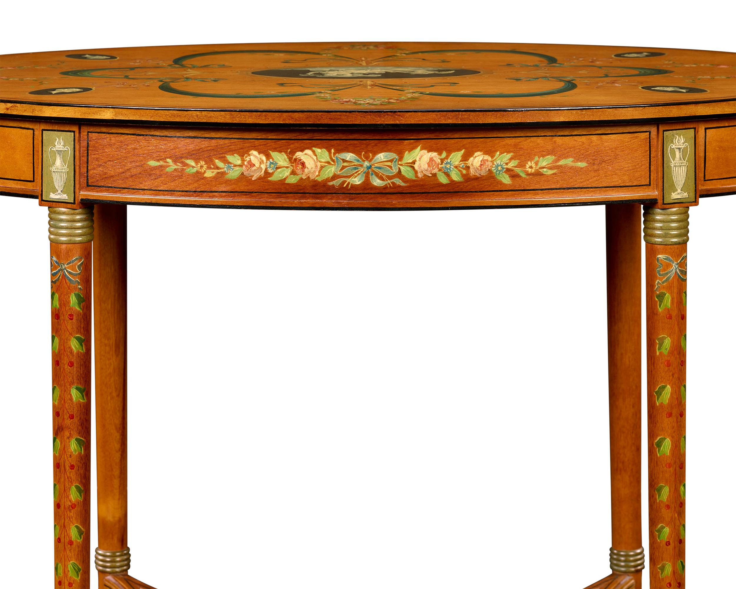 19th Century English Satinwood Parlor Tables For Sale