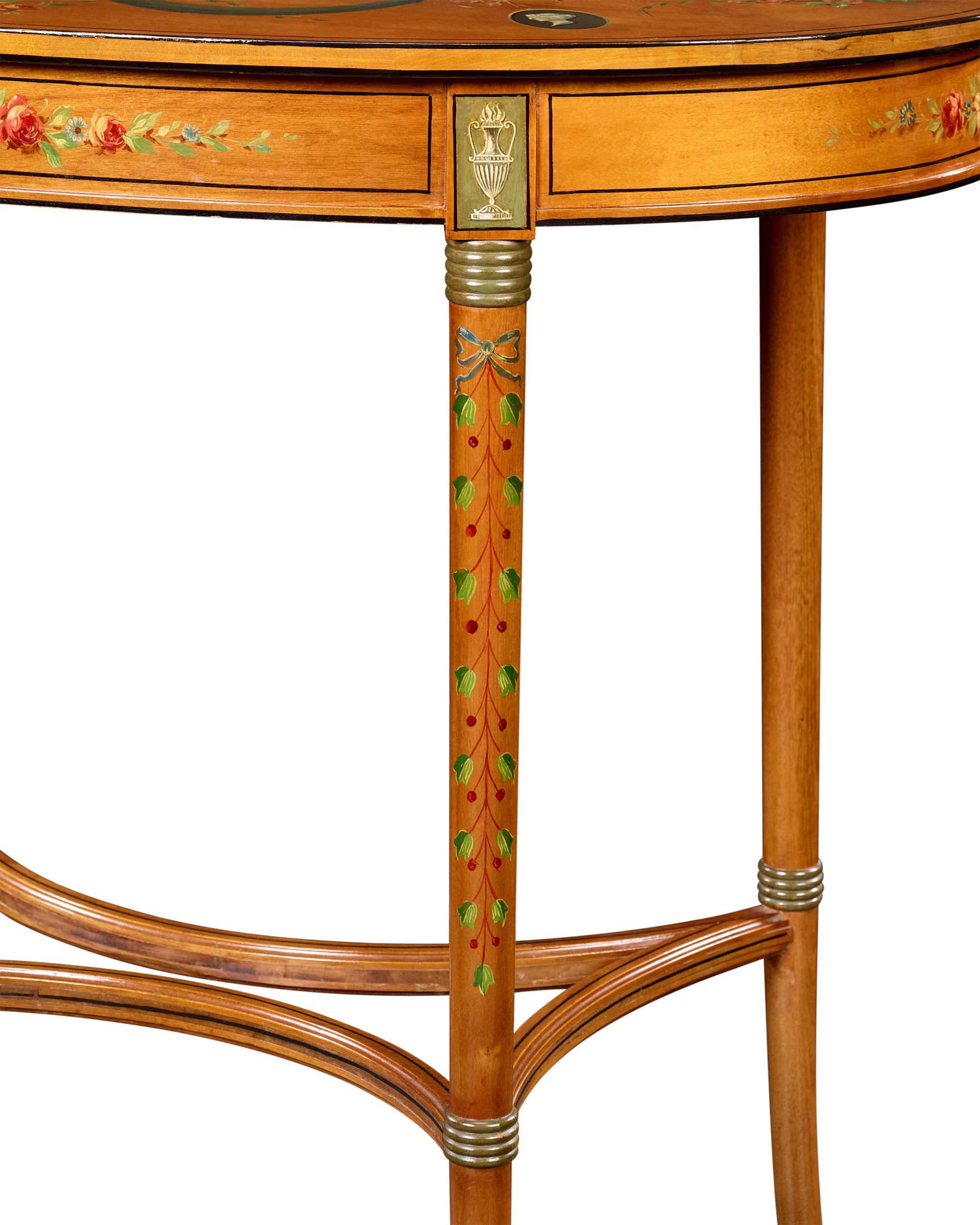 English Satinwood Parlor Tables For Sale 1