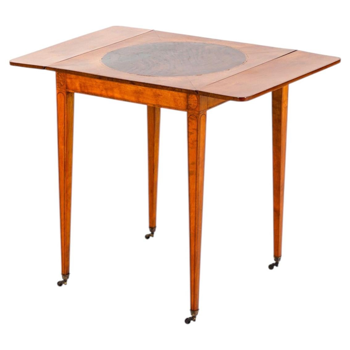 English Satinwood Pembroke Table For Sale