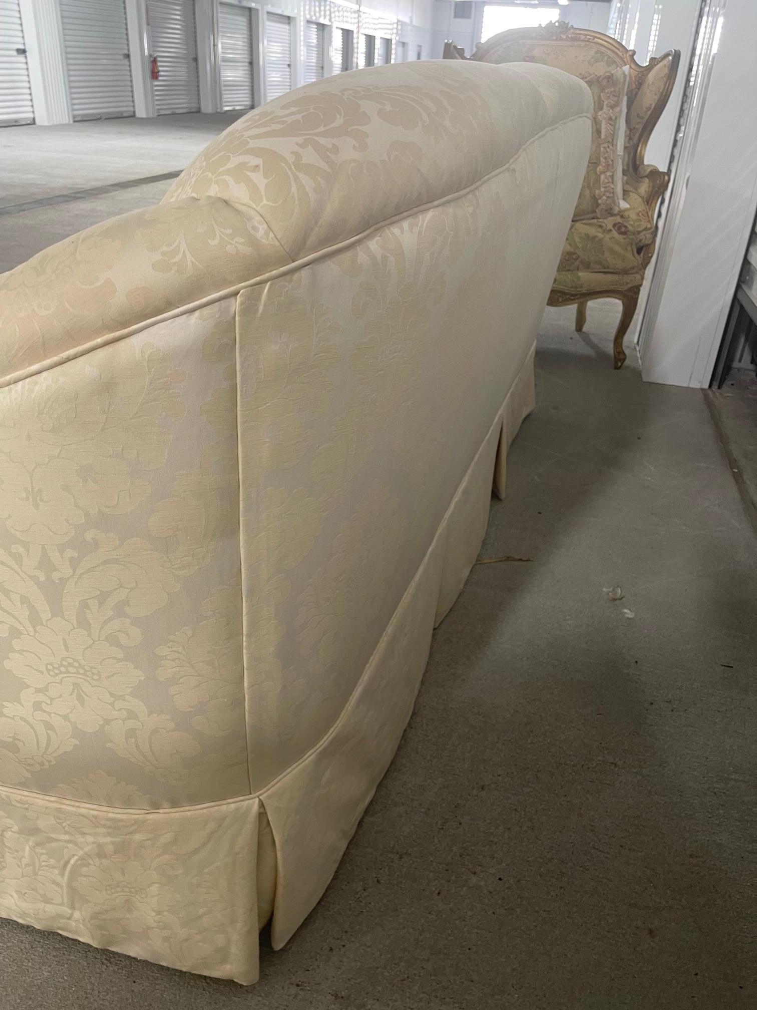 English Scalloped Style Arm Sofa with a Serpentine Front, 20th Century For Sale 2