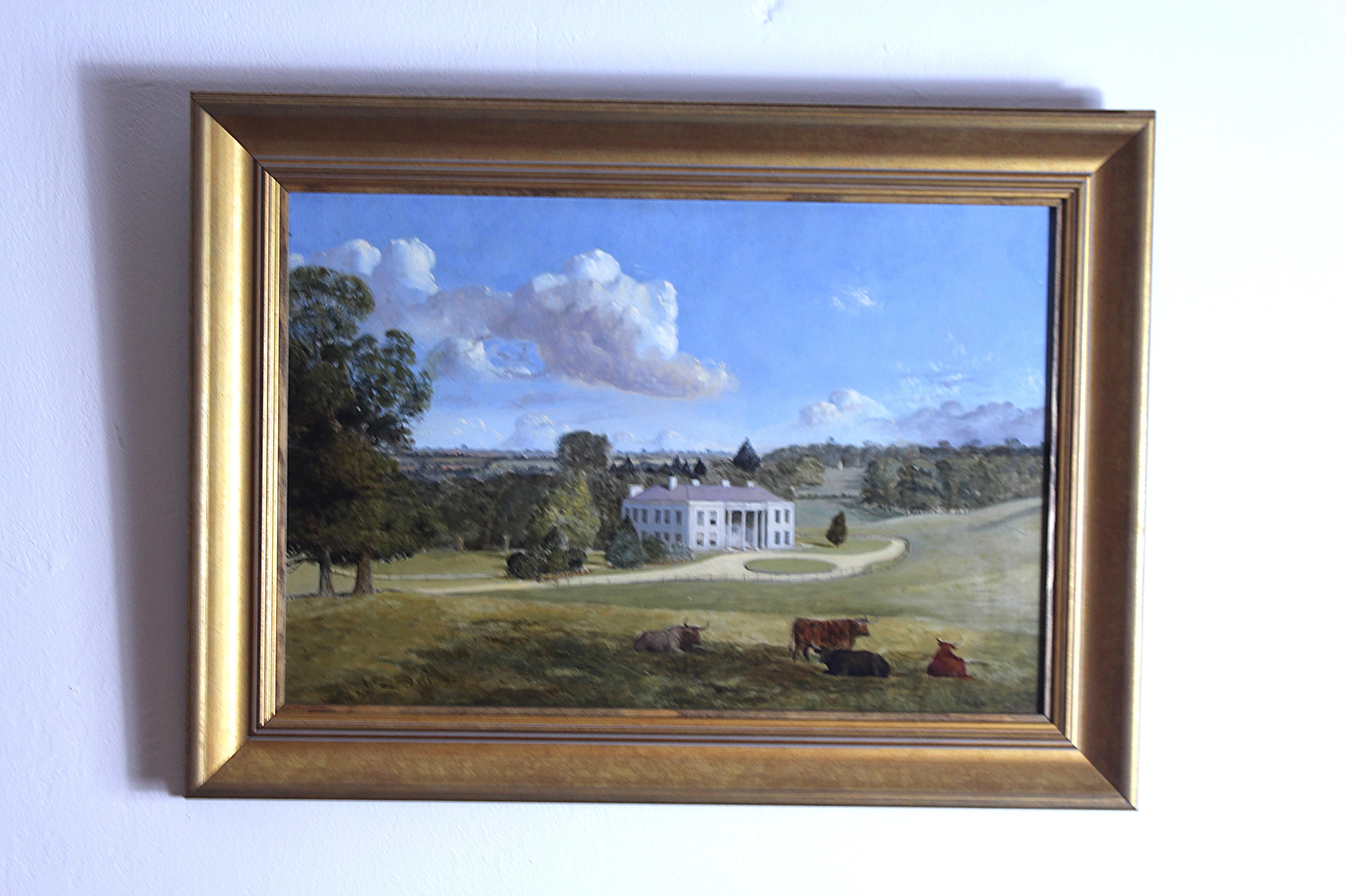 English School 19° secolo Paesaggio Casa di Campagna Pittura ad olio in vendita 4