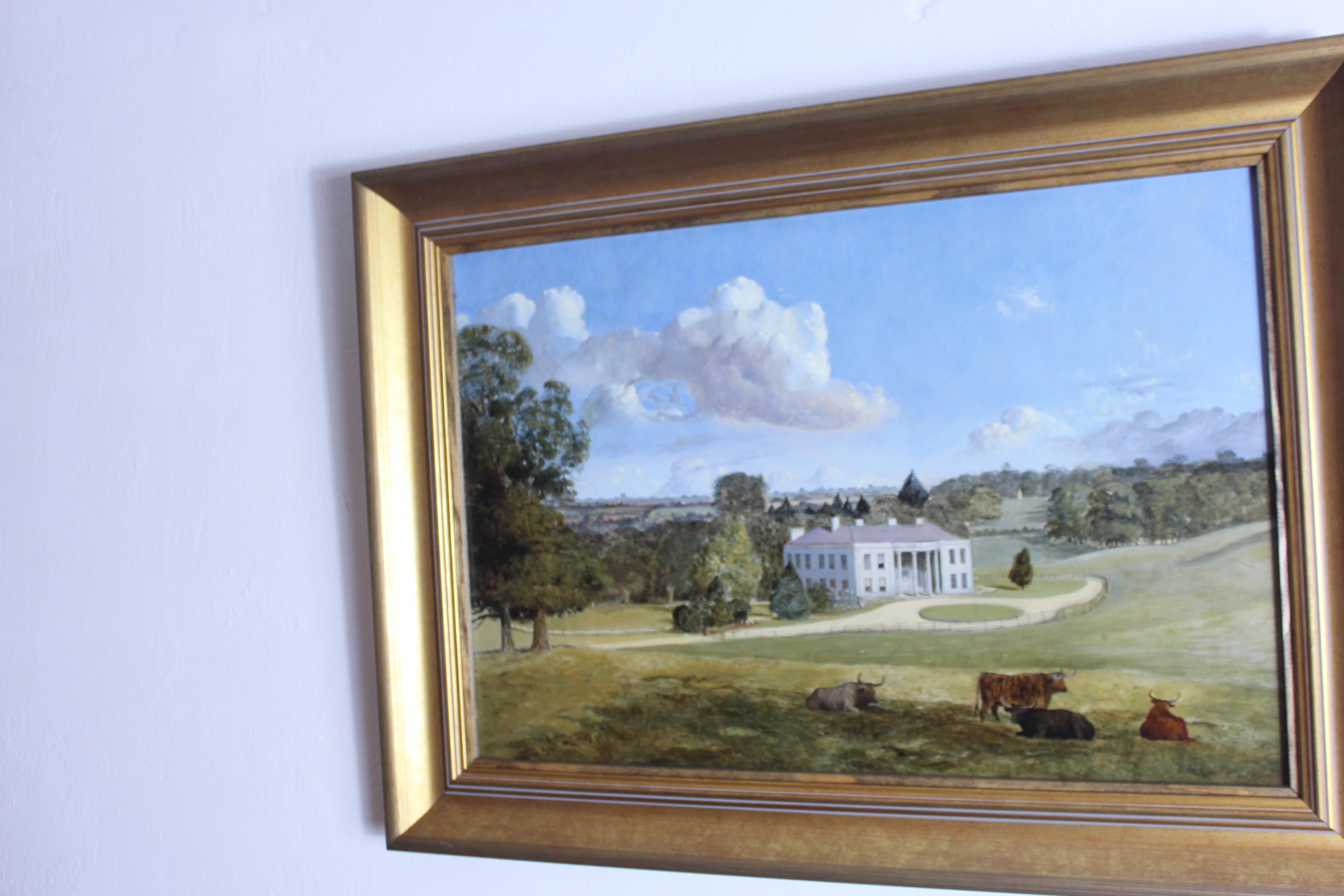 English School 19° secolo Paesaggio Casa di Campagna Pittura ad olio in vendita 1