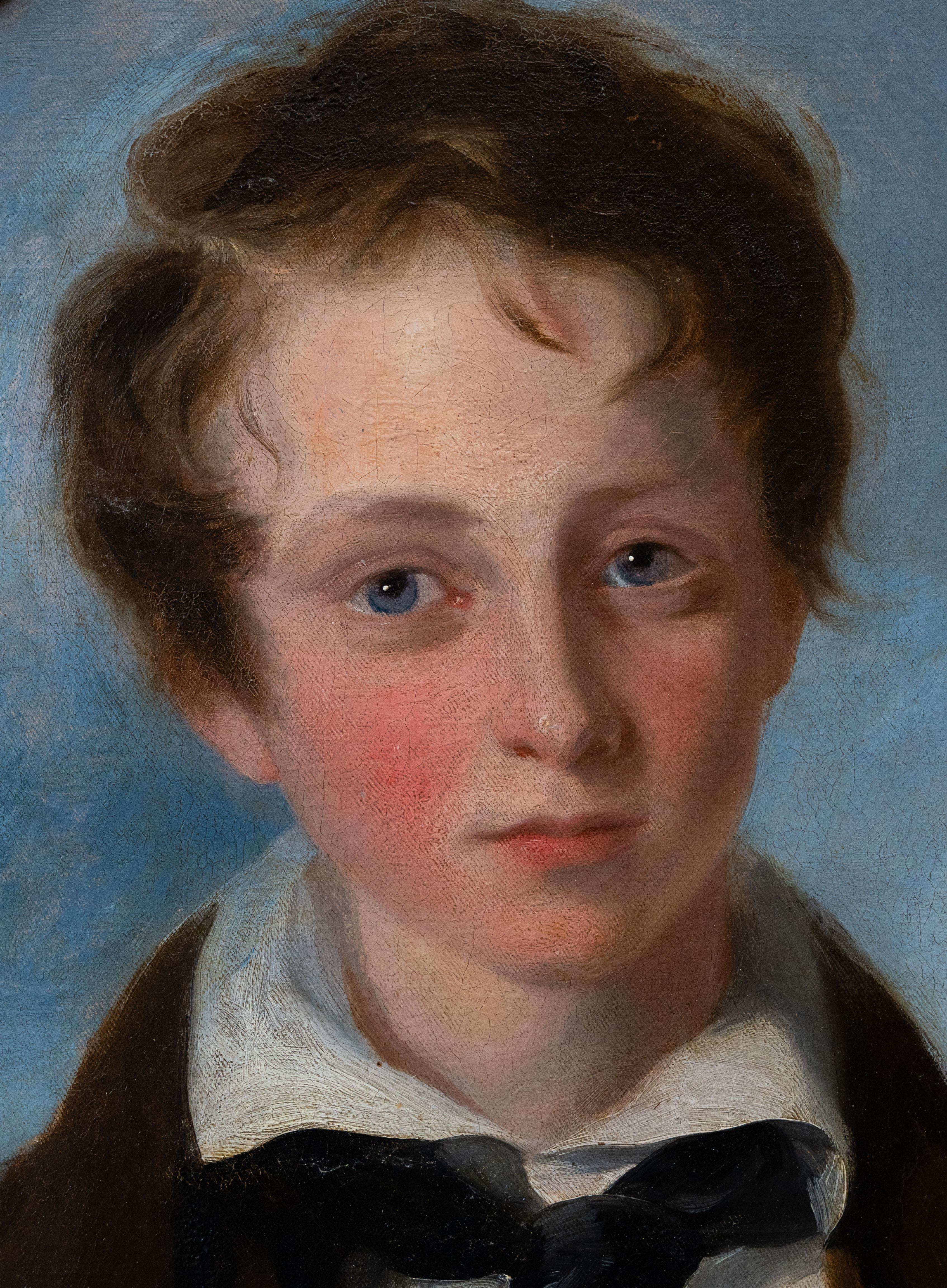 Porträt eines Jungen, English School 19. Jahrhundert – Painting von English School 19th Century
