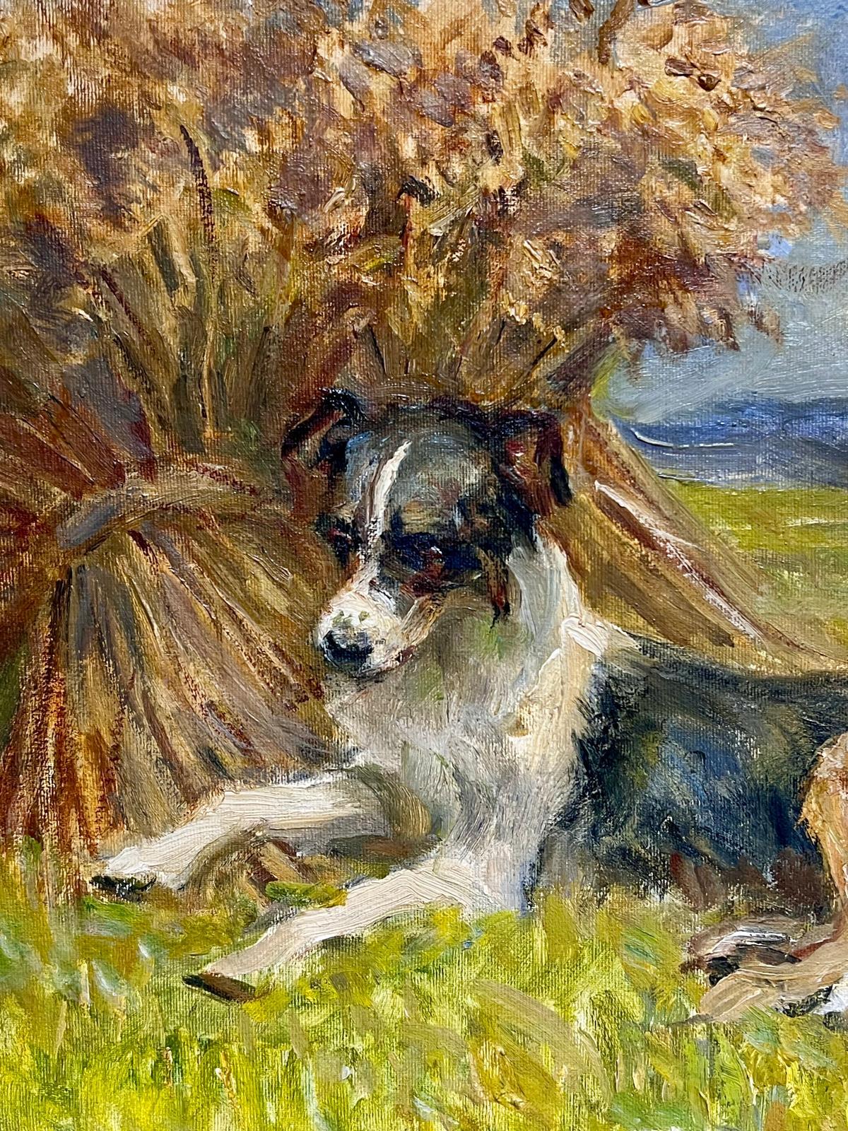 El perro granjero
English School, principios del siglo XX
óleo sobre tabla firmado, enmarcado
enmarcado: 23 x 29 pulgadas
tablero : 18 x 24 pulgadas
Procedencia: colección privada, Reino Unido
Estado: muy buen estado, con algunos daños evidentes en