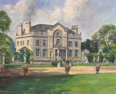 Country House Portrait Faringdon House Oxfordshire Grade 1 Listed Oil Painting