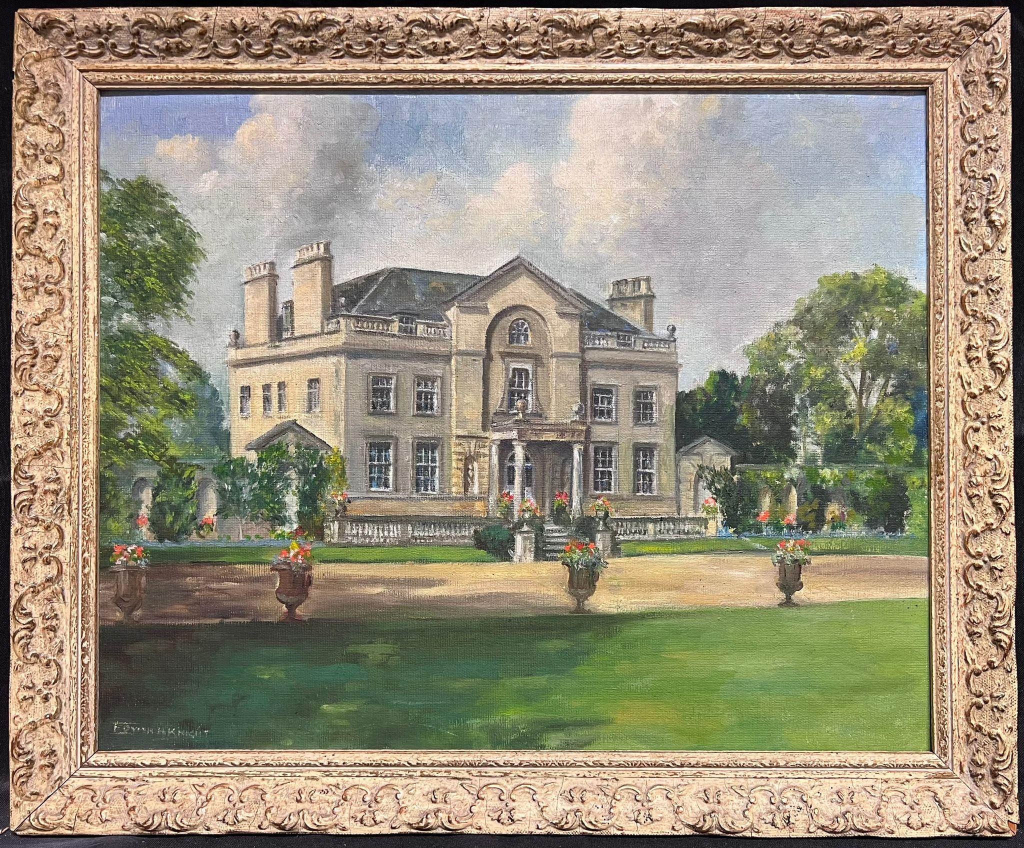 Country House Portrait Faringdon House Oxfordshire Grade 1 Listed Oil Painting