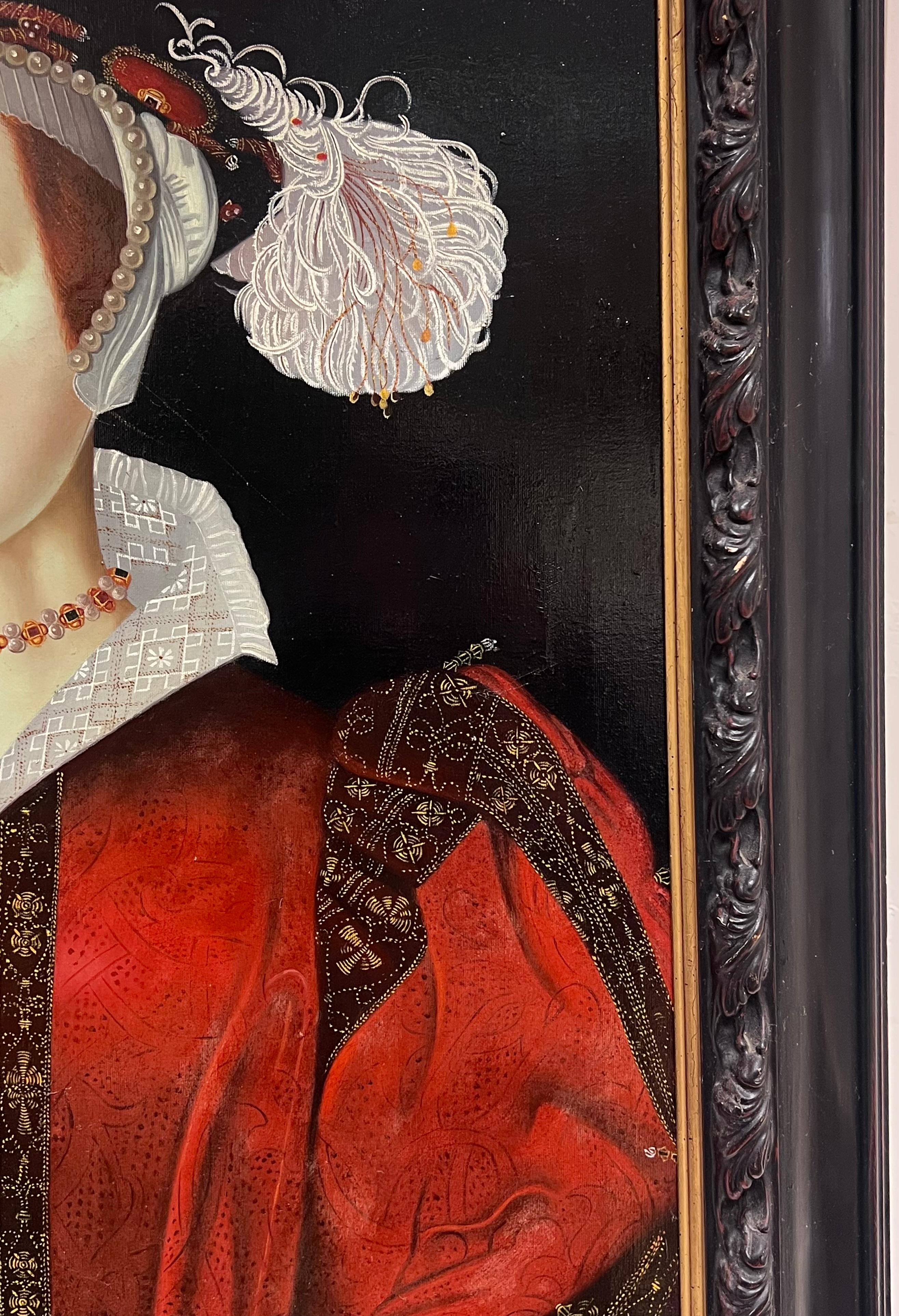 Feines britisches gerahmtes Ölgemälde von Catherine Parr Henry VIII.'s Wife, gerahmtes Porträt (Schwarz), Portrait Painting, von English School