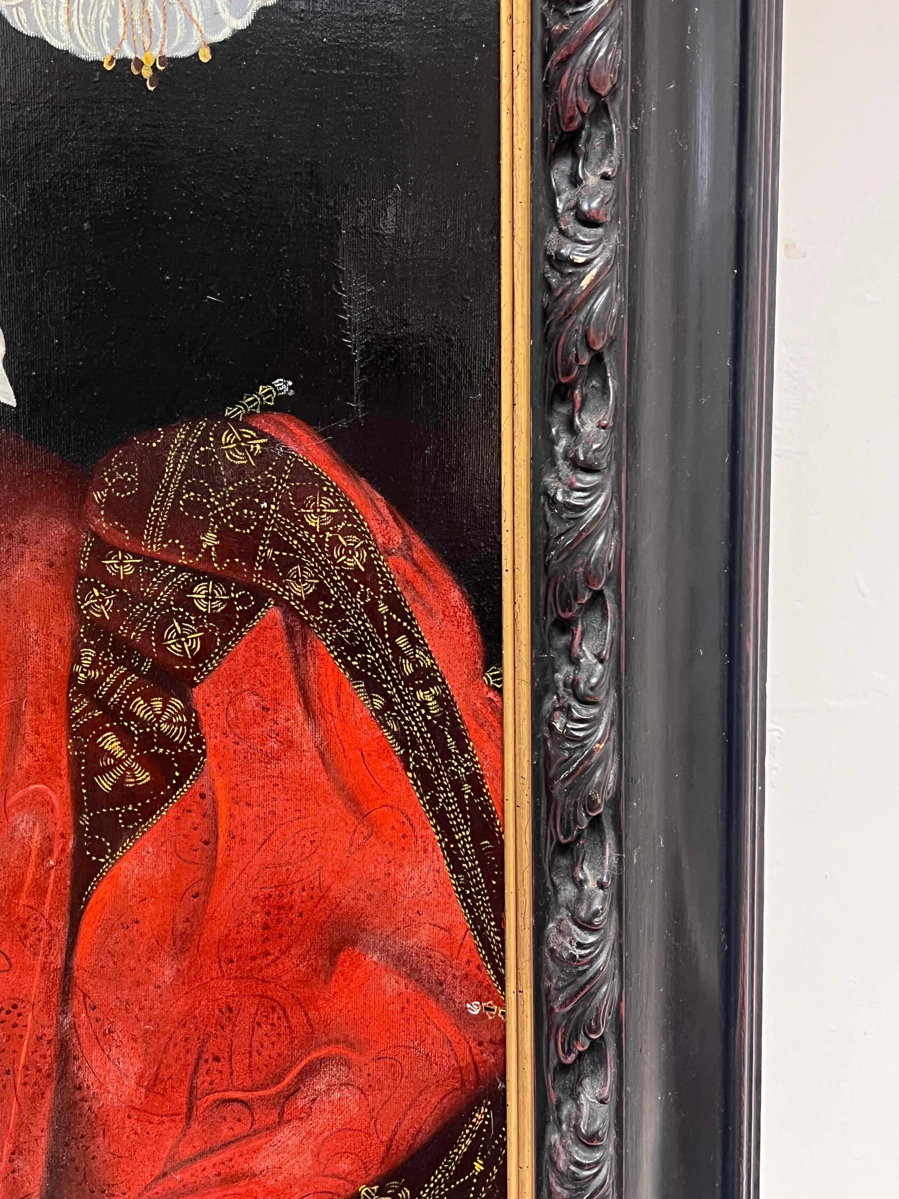 Porträt von Catherine Parr (1512-1548)
Englische Schule, 20. Jahrhundert nach einem früheren Gemälde
Ölgemälde auf Leinwand, gerahmt
Gerahmt: 37,5 x 31,5 Zoll
Leinwand: 30 x 24 Zoll
Zustand: sehr gut
Provenienz: Privatsammlung, England

